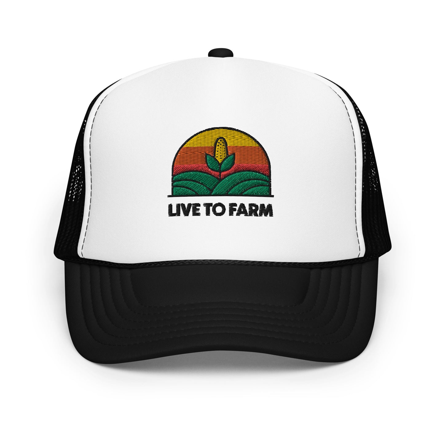 Live to Farm - Foam Trucker Hat - White