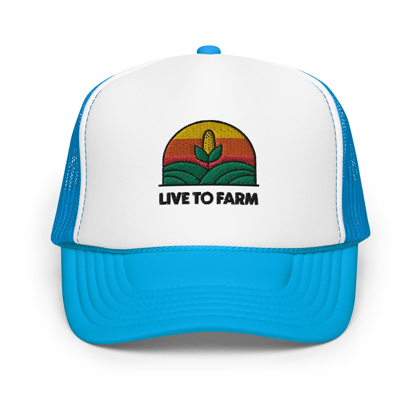 Live to Farm - Foam Trucker Hat - White
