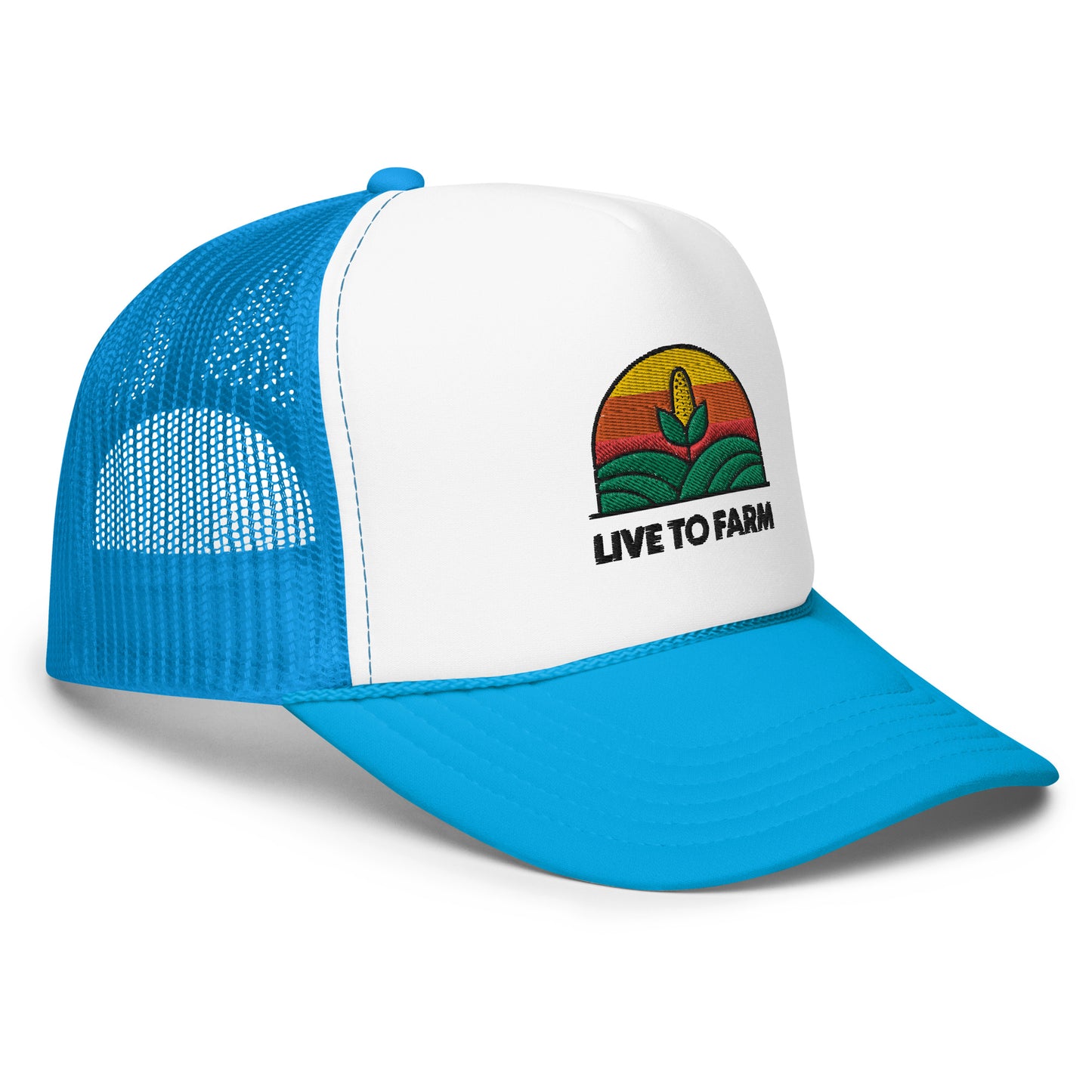 Live to Farm - Foam Trucker Hat - White