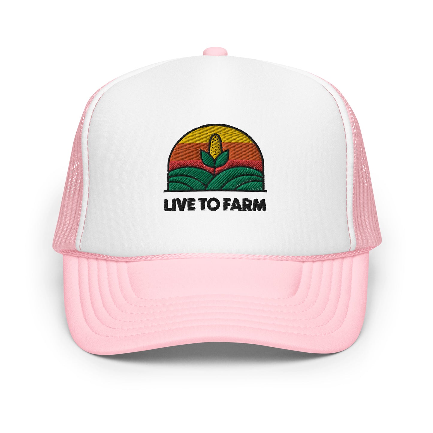 Live to Farm - Foam Trucker Hat - White
