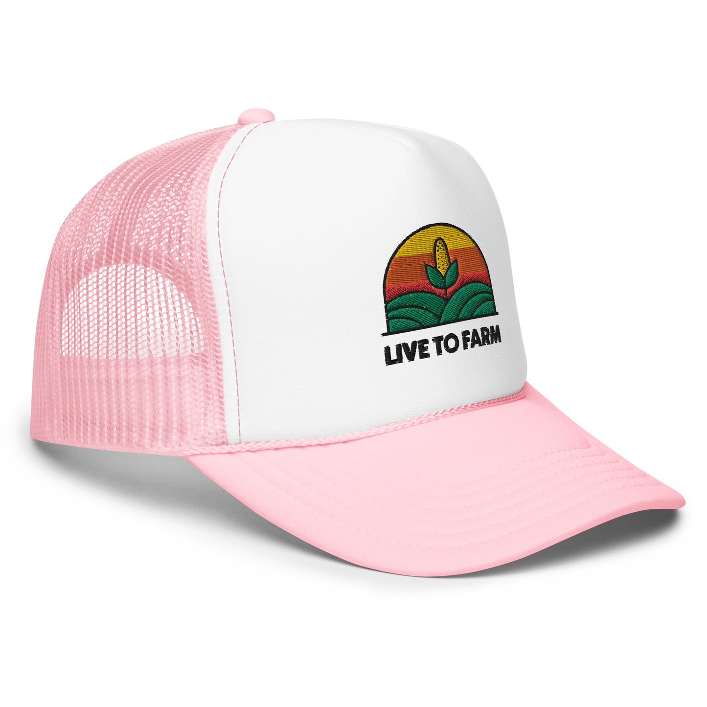 Live to Farm - Foam Trucker Hat - White