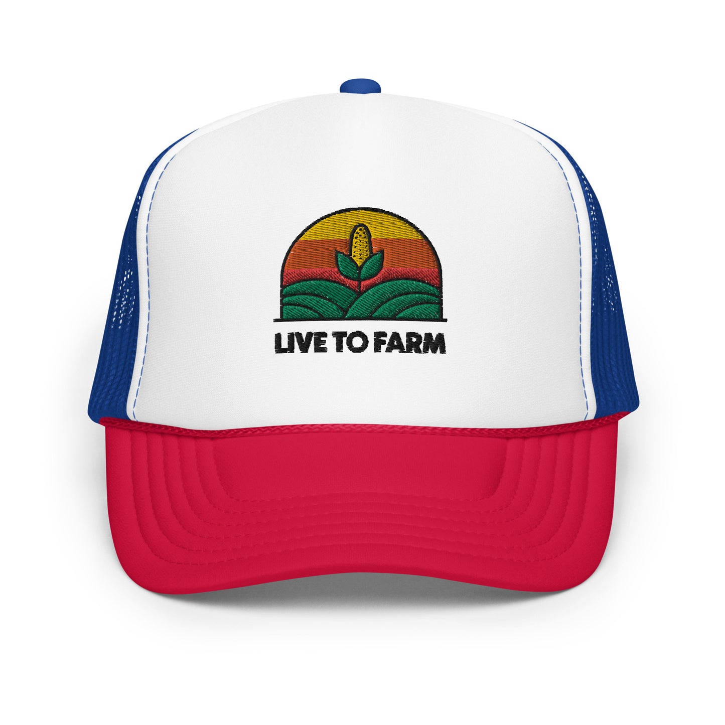 Live to Farm - Foam Trucker Hat - White