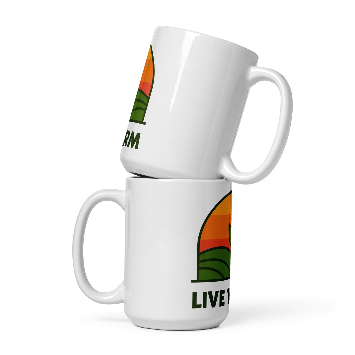 Live to Farm - White Glossy Mug