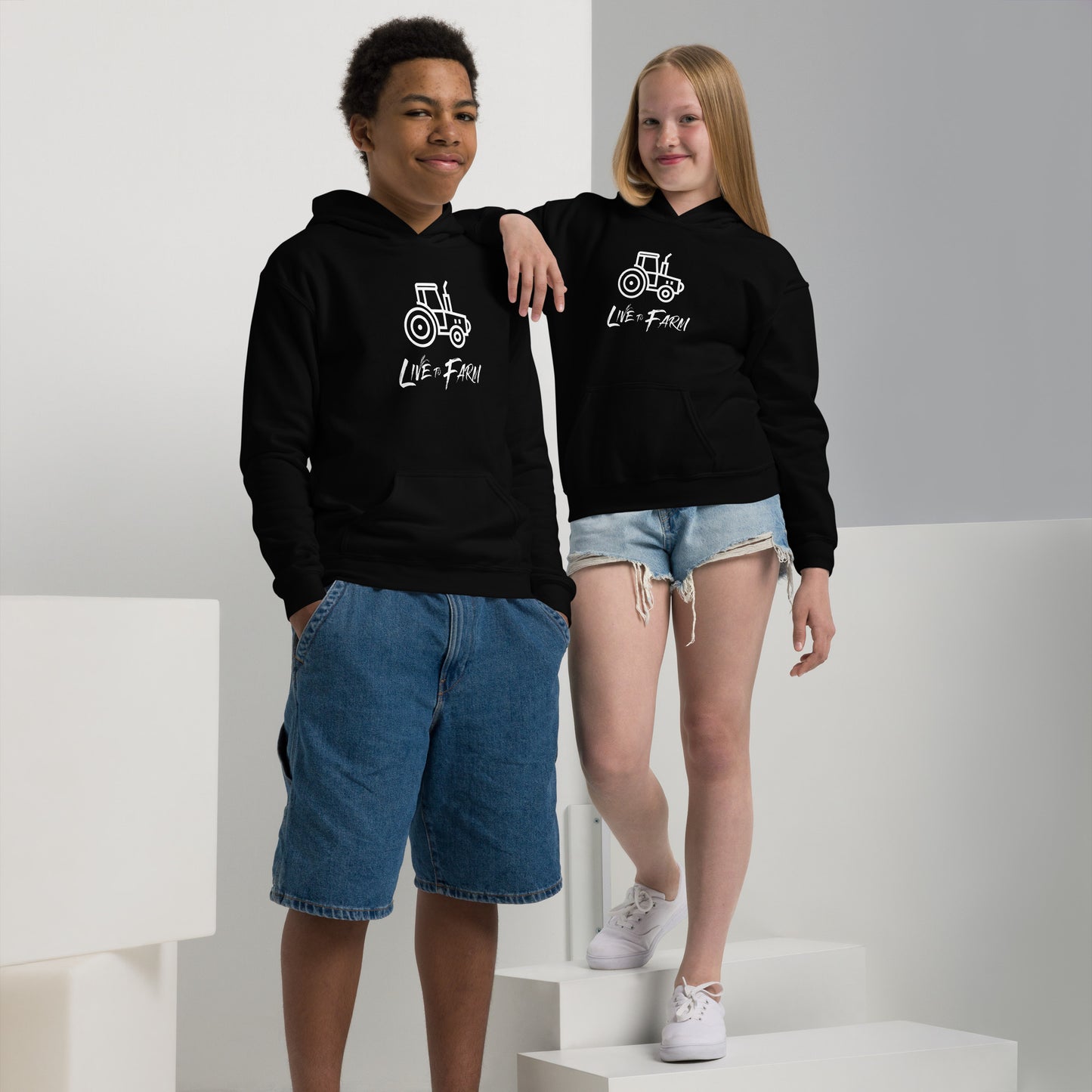 L2F Tractor - Youth Heavy Blend Hoodie