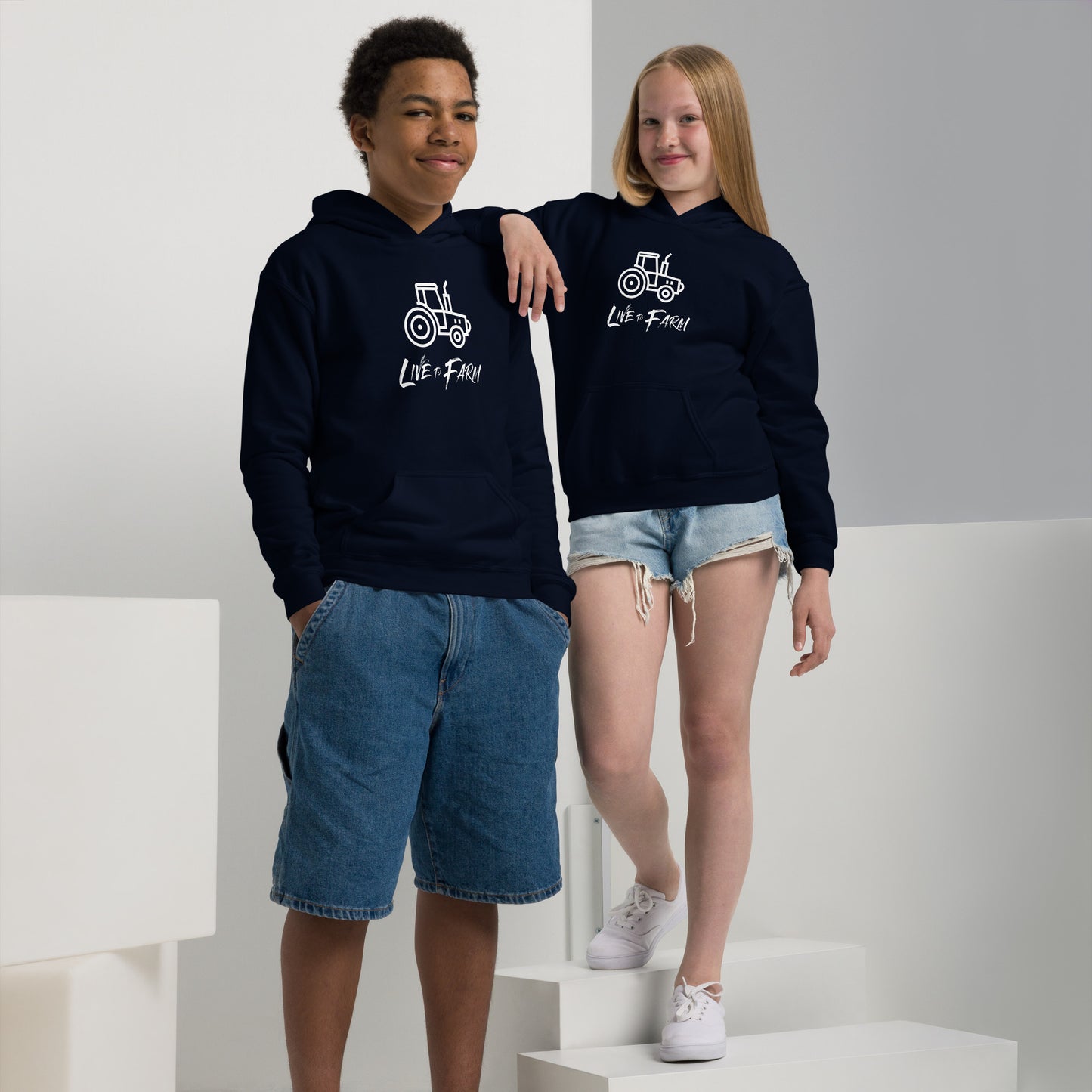 L2F Tractor - Youth Heavy Blend Hoodie