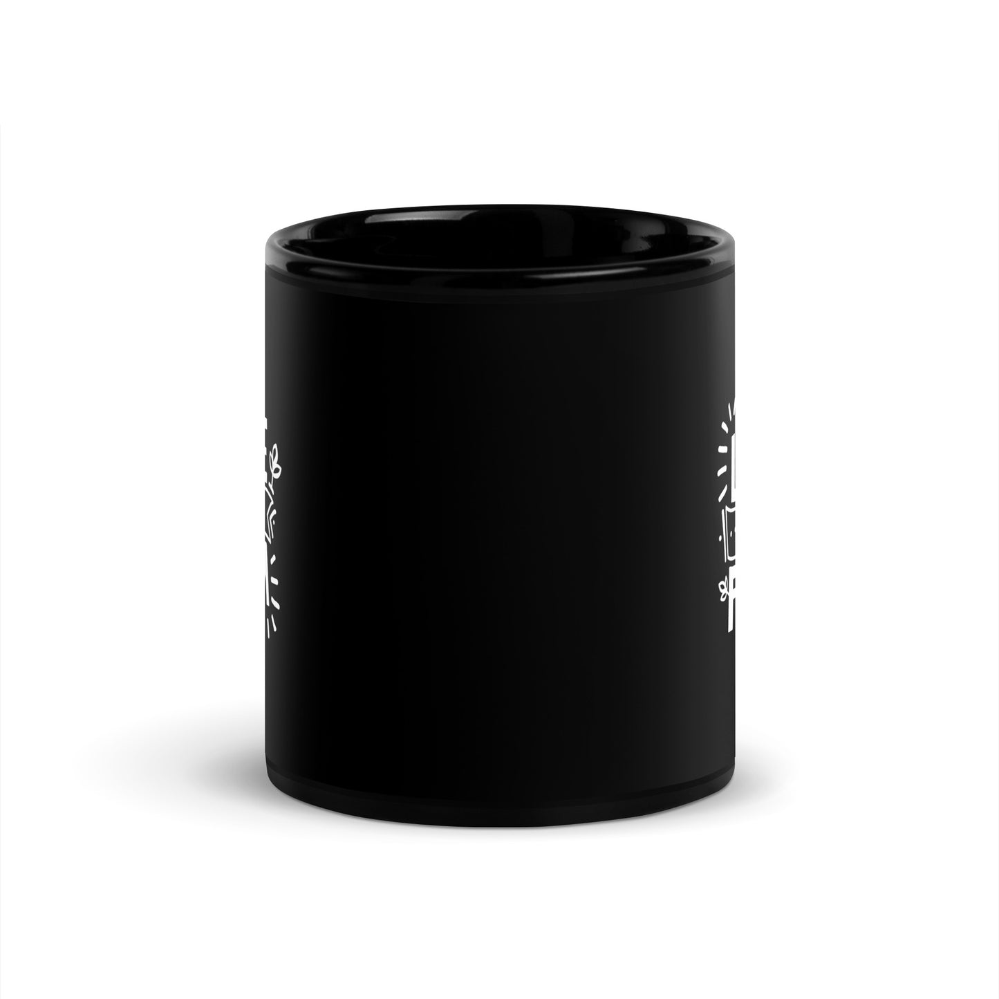 L2F Hand drawn - Black Glossy Mug
