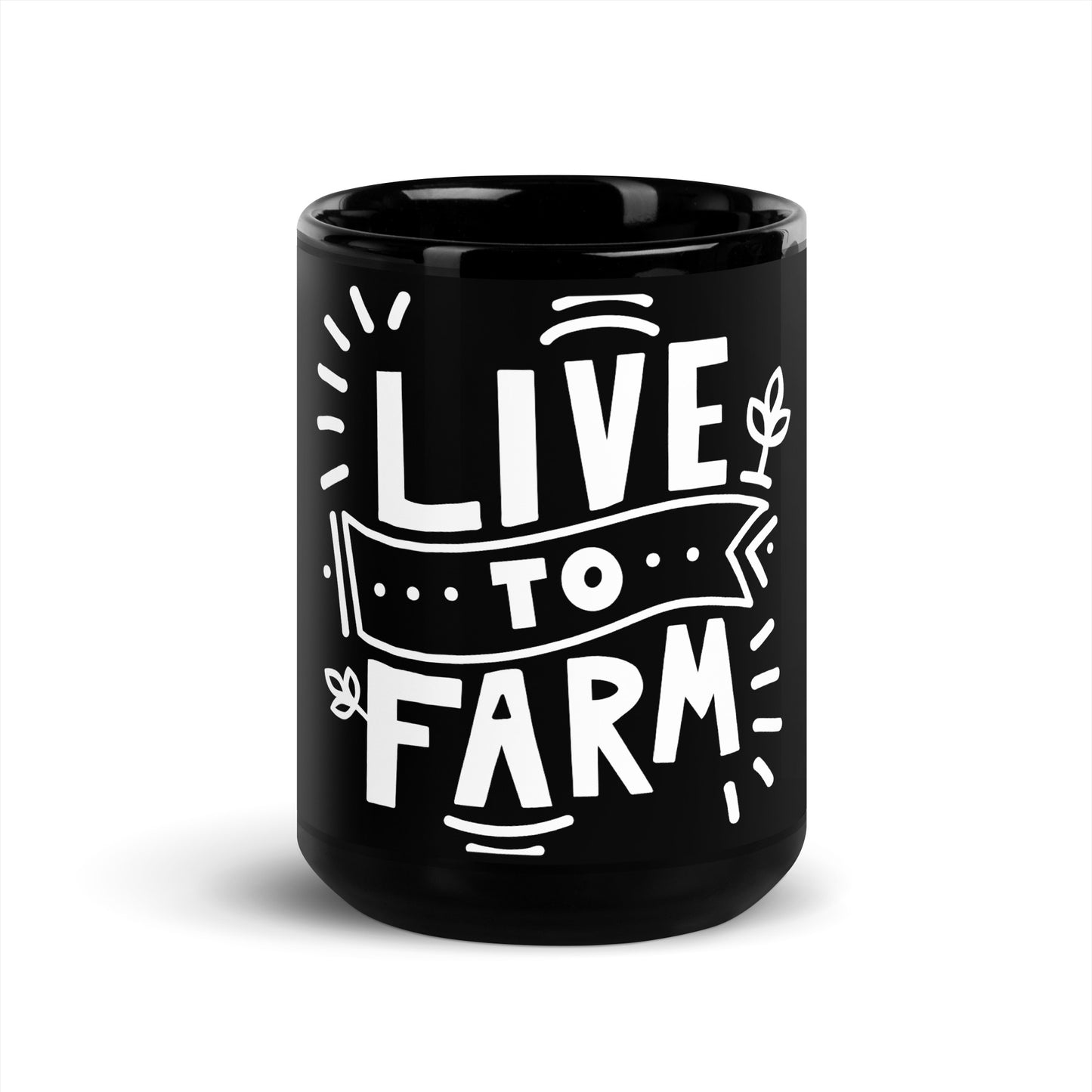 L2F Hand drawn - Black Glossy Mug