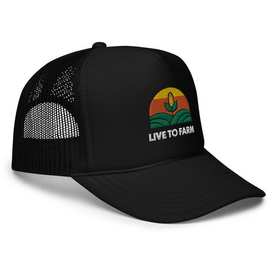 Live to Farm - Foam Trucker Hat - Dark
